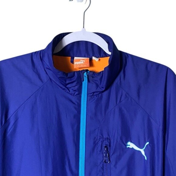 Vtg Y2K Puma Men Golf Jacket Warm Cell Half Zip Puffer Large Logo Gorpcore 90s - Picture 3 of 14
